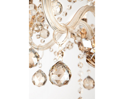 Оформить заказ Подвесная люстра Eurosvet 10052/6 золото/тонированный хрусталь Strotskis| VIVID-LIGHT.RU