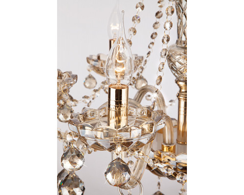 Оформить заказ Подвесная люстра Eurosvet 10052/6 золото/тонированный хрусталь Strotskis| VIVID-LIGHT.RU