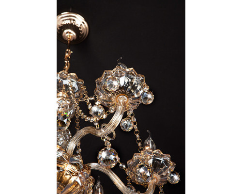 Оформить заказ Подвесная люстра Eurosvet 10052/6 золото/тонированный хрусталь Strotskis| VIVID-LIGHT.RU