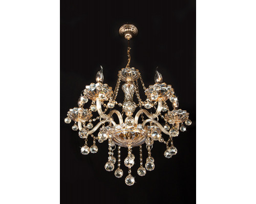 Оформить заказ Подвесная люстра Eurosvet 10052/6 золото/тонированный хрусталь Strotskis| VIVID-LIGHT.RU