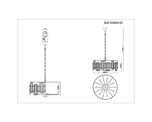 Заказать Подвесная люстра Evoluce SLE103403-07| VIVID-LIGHT.RU