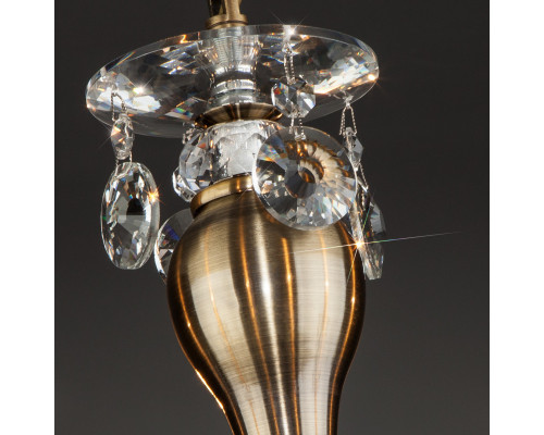 Сделать заказ Подвесная люстра Eurosvet 10104/8 античная бронза/прозрачный хрусталь Strotskis| VIVID-LIGHT.RU
