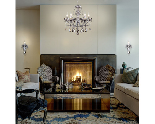 Заказать Подвесная люстра Eurosvet 10103/5 хром/дымчатый хрусталь Strotskis| VIVID-LIGHT.RU