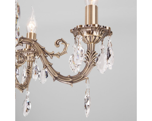 Сделать заказ Подвесная люстра Eurosvet 10102/5 античная бронза/прозрачный хрусталь Strotskis| VIVID-LIGHT.RU