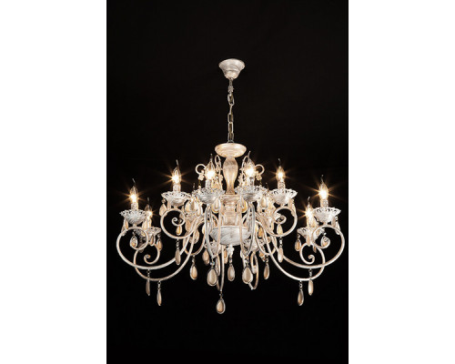 Заказать Подвесная люстра Eurosvet 10009/12 белый с золотом| VIVID-LIGHT.RU