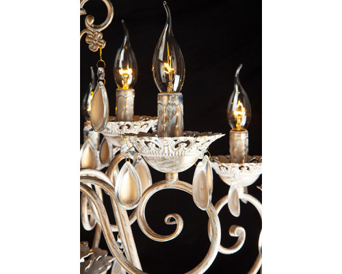 Заказать Подвесная люстра Eurosvet 10009/12 белый с золотом| VIVID-LIGHT.RU