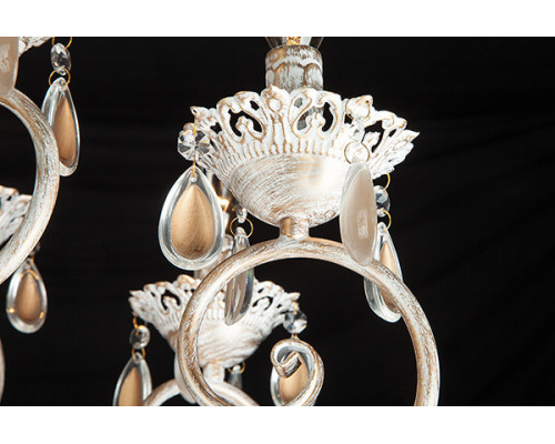 Заказать Подвесная люстра Eurosvet 10009/12 белый с золотом| VIVID-LIGHT.RU