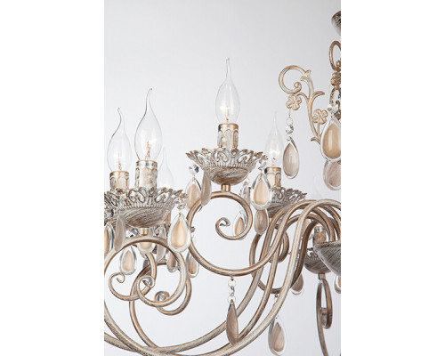 Заказать Подвесная люстра Eurosvet 10009/12 белый с золотом| VIVID-LIGHT.RU