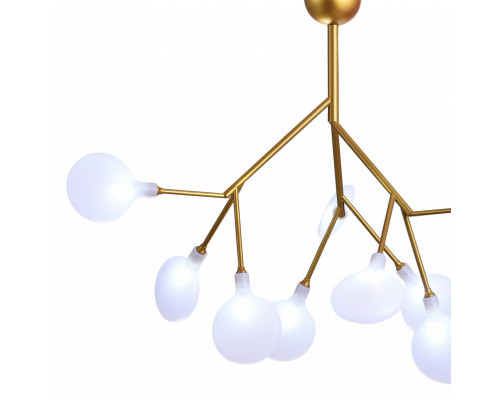 Заказать Подвесная люстра Natali Kovaltseva GRACE 75124/6С GOLD SATIN| VIVID-LIGHT.RU