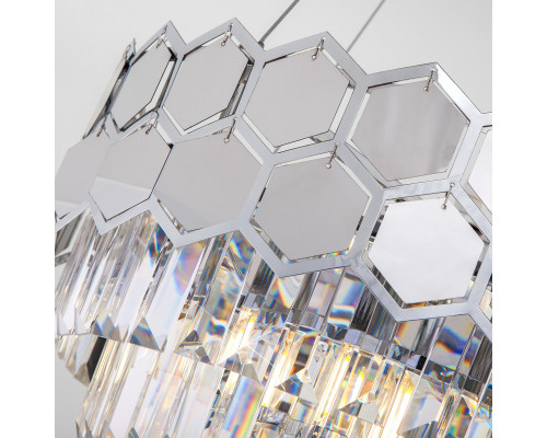 Оформить заказ Подвесная люстра Eurosvet 10124/5 хром/прозрачный хрусталь Strotskis Smart (10113/5)| VIVID-LIGHT.RU