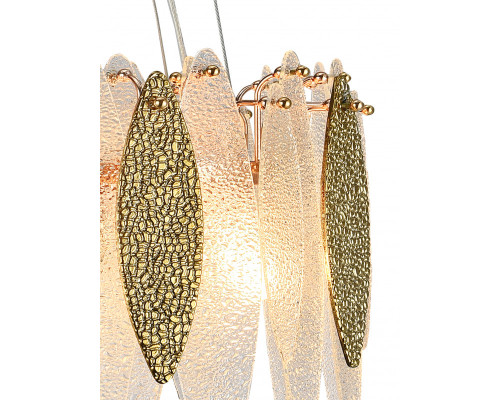 Купить Подвесная люстра Natali Kovaltseva TRIADA 91002/5C GOLD| VIVID-LIGHT.RU