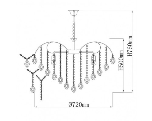 Заказать Подвесная люстра DeMarkt 111014608| VIVID-LIGHT.RU