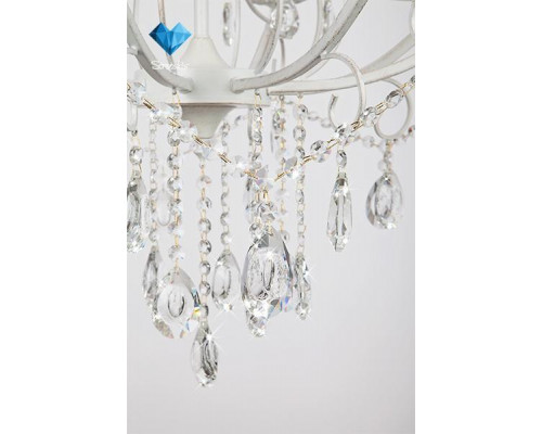 Купить Подвесная люстра Eurosvet 10061/8 белый с золотом/прозрачный хрусталь Strotskis| VIVID-LIGHT.RU