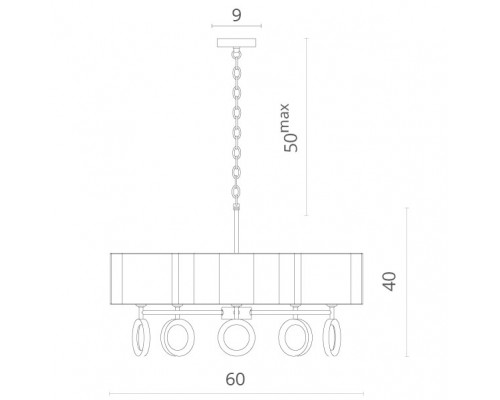 Купить Подвесная люстра Divinare 4069/02 LM-5| VIVID-LIGHT.RU