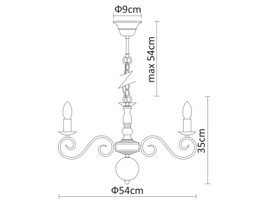 Купить Подвесная люстра ARTE Lamp A1129LM-7WH| VIVID-LIGHT.RU