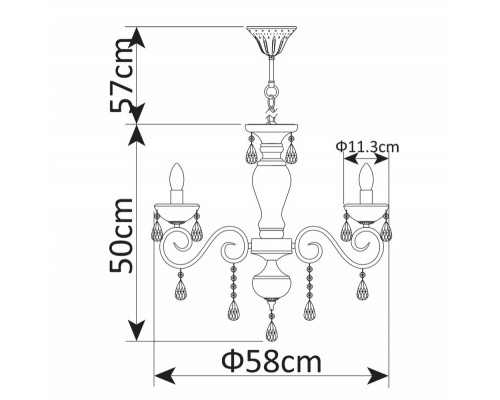 Заказать Подвесная люстра ARTE Lamp A9592LM-5AB| VIVID-LIGHT.RU