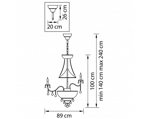 Сделать заказ Подвесная люстра Lightstar 700291| VIVID-LIGHT.RU