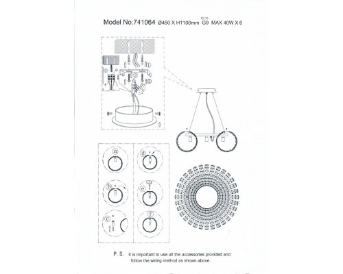 Оформить заказ Подвесная люстра Lightstar 741064| VIVID-LIGHT.RU