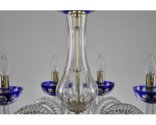 Сделать заказ Подвесная люстра Bohemia Ivele Crystal 1308/12+6/360/2d G Cl/Clear-Blue/H-1I| VIVID-LIGHT.RU