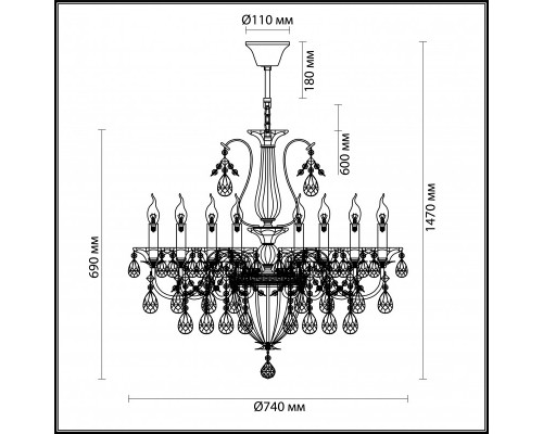 Оформить заказ Подвесная люстра Odeon Light 4724/8| VIVID-LIGHT.RU