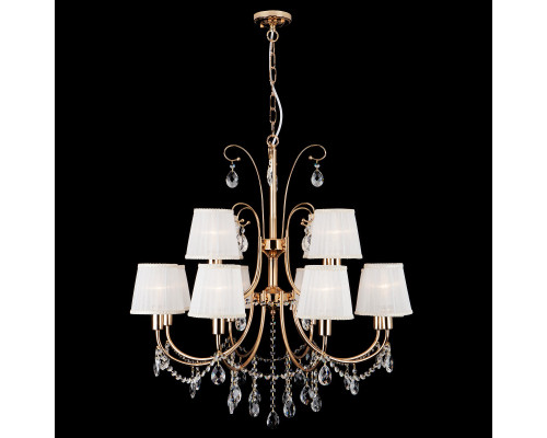 Оформить заказ Подвесная люстра Eurosvet 10087/12 золото/прозрачный хрусталь Strotskis| VIVID-LIGHT.RU