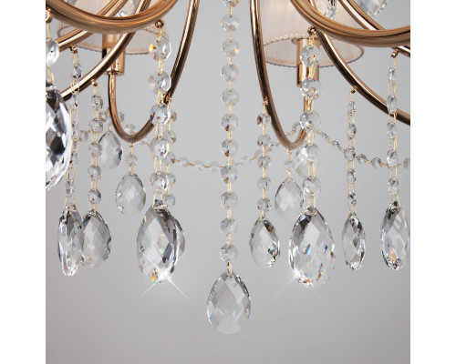 Оформить заказ Подвесная люстра Eurosvet 10087/12 золото/прозрачный хрусталь Strotskis| VIVID-LIGHT.RU