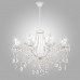 Купить Подвесная люстра Eurosvet 10061/8 белый с золотом/прозрачный хрусталь Strotskis| VIVID-LIGHT.RU