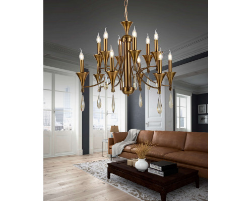 Оформить заказ Подвесная люстра Lumina Deco LDP 1230-12 MD| VIVID-LIGHT.RU