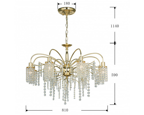 Купить Подвесная люстра Favourite 2636-8U| VIVID-LIGHT.RU