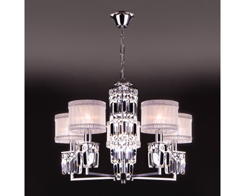 Купить Подвесная люстра Eurosvet 10099/5 хром/прозрачный хрусталь Strotskis| VIVID-LIGHT.RU