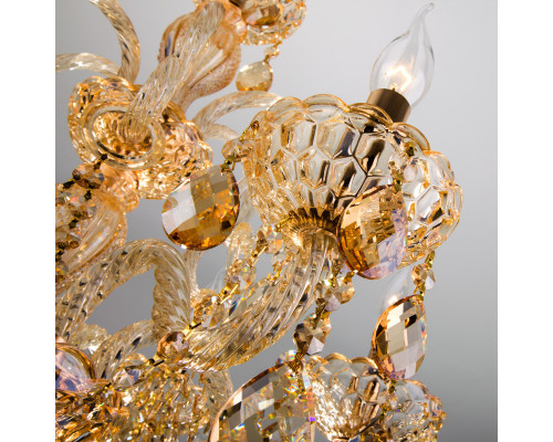 Оформить заказ Подвесная люстра Eurosvet 10097/6 золото/тонированный хрусталь Strotskis| VIVID-LIGHT.RU