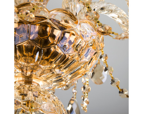 Оформить заказ Подвесная люстра Eurosvet 10097/6 золото/тонированный хрусталь Strotskis| VIVID-LIGHT.RU