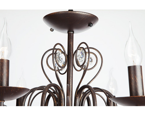 Заказать Подвесная люстра Eurosvet 60018/6 черный с золотом| VIVID-LIGHT.RU