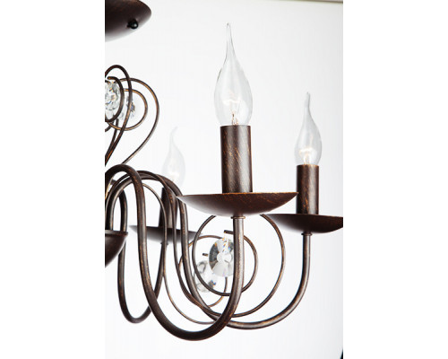 Заказать Подвесная люстра Eurosvet 60018/6 черный с золотом| VIVID-LIGHT.RU