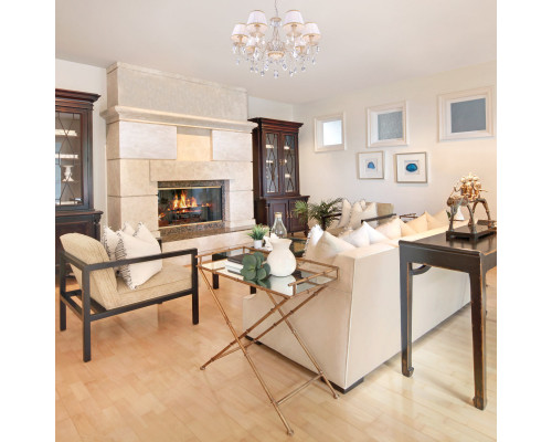 Заказать Подвесная люстра Eurosvet 3637/7 белый с золотом/прозрачный хрусталь Strotskis| VIVID-LIGHT.RU