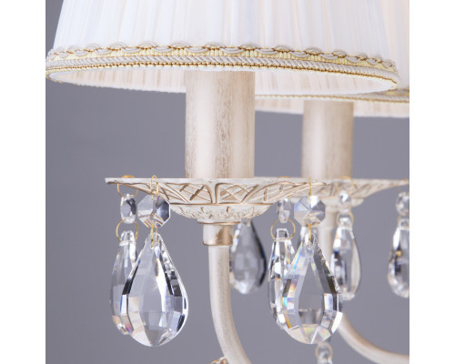 Заказать Подвесная люстра Eurosvet 3637/7 белый с золотом/прозрачный хрусталь Strotskis| VIVID-LIGHT.RU