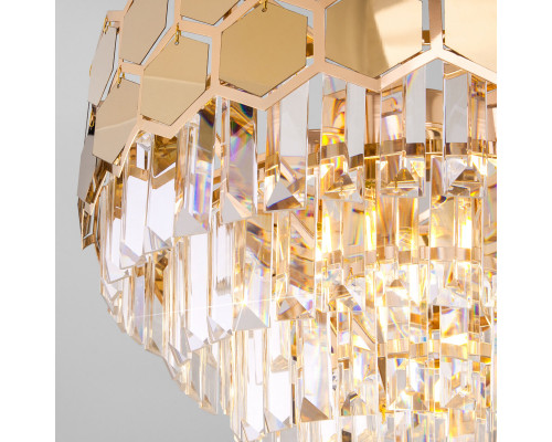 Сделать заказ Подвесная люстра Eurosvet 10124/5 золото/прозрачный хрусталь Strotskis Smart (10113/5)| VIVID-LIGHT.RU