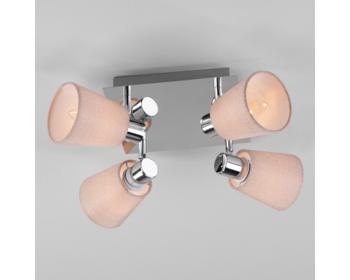 Сделать заказ Накладной светильник Eurosvet 20080/4 хром/бежевый| VIVID-LIGHT.RU