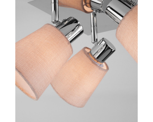 Сделать заказ Накладной светильник Eurosvet 20080/4 хром/бежевый| VIVID-LIGHT.RU