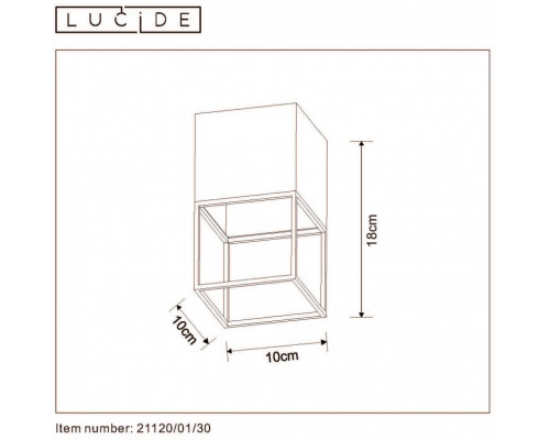 Сделать заказ Накладной светильник LUCIDE 21120/01/30| VIVID-LIGHT.RU