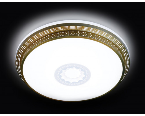 Купить Накладной светильник Ambrella Light F130 WH GD 72W D500| VIVID-LIGHT.RU