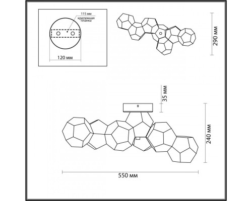 Заказать Накладной светильник Odeon Light 4305/36CL| VIVID-LIGHT.RU