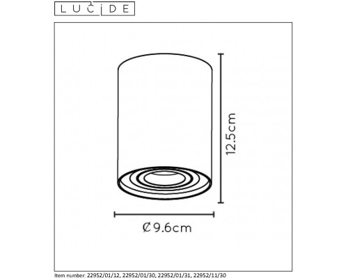 Заказать Накладной светильник LUCIDE 22952/11/30| VIVID-LIGHT.RU