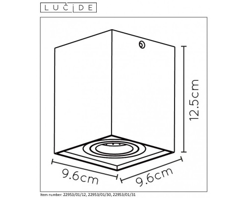 Заказать Накладной светильник LUCIDE 22953/01/30| VIVID-LIGHT.RU