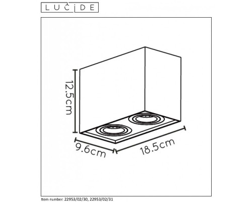 Оформить заказ Накладной светильник LUCIDE 22953/02/30| VIVID-LIGHT.RU