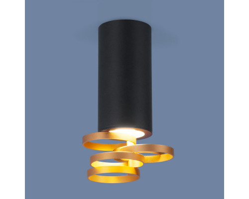 Оформить заказ Накладной светильник Elektrostandard DLN102 GU10 черный/золото| VIVID-LIGHT.RU