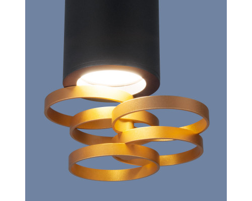 Оформить заказ Накладной светильник Elektrostandard DLN102 GU10 черный/золото| VIVID-LIGHT.RU