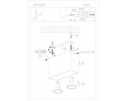 Купить Накладной светильник Denkirs DK2028-RE| VIVID-LIGHT.RU