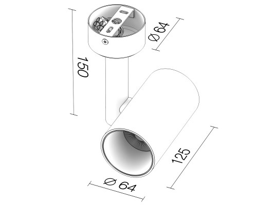 Сделать заказ Накладной светильник LeDron CSU0609-9W-WH| VIVID-LIGHT.RU