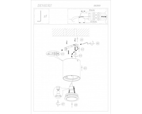 Заказать Накладной светильник Denkirs DK2001-BK| VIVID-LIGHT.RU